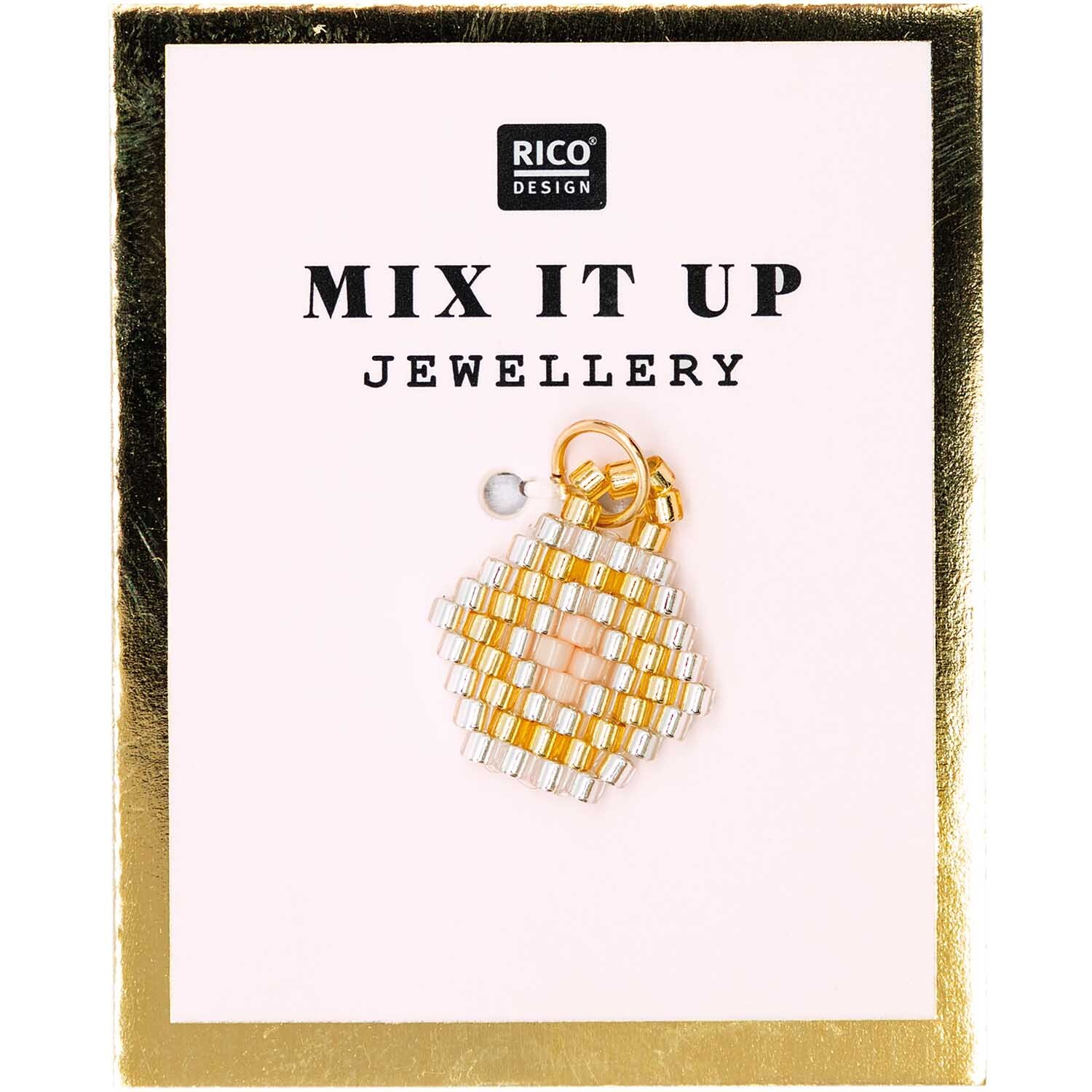 Mix it Up - Jewellery Brick Stitch Sechseck gold 14x16mm