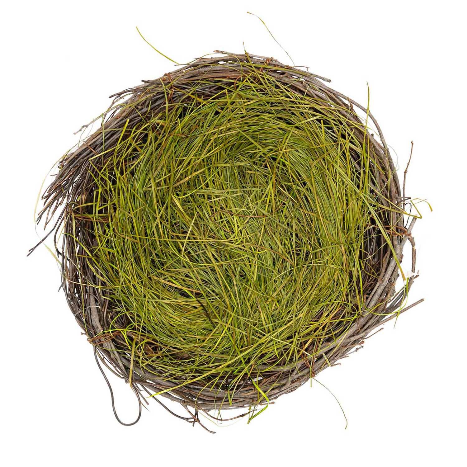 Naturnest mit Ostergras 20cm