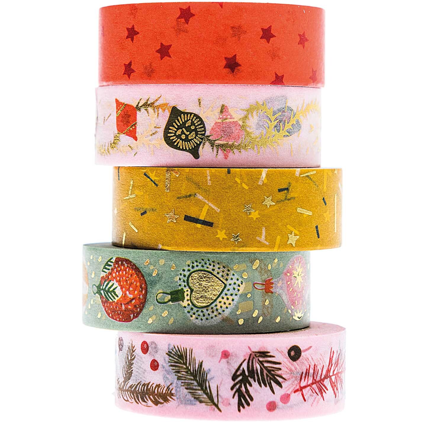 Paper Poetry Tape-Set Nostalgic Christmas classic 1,5cm 10m 5 Stück