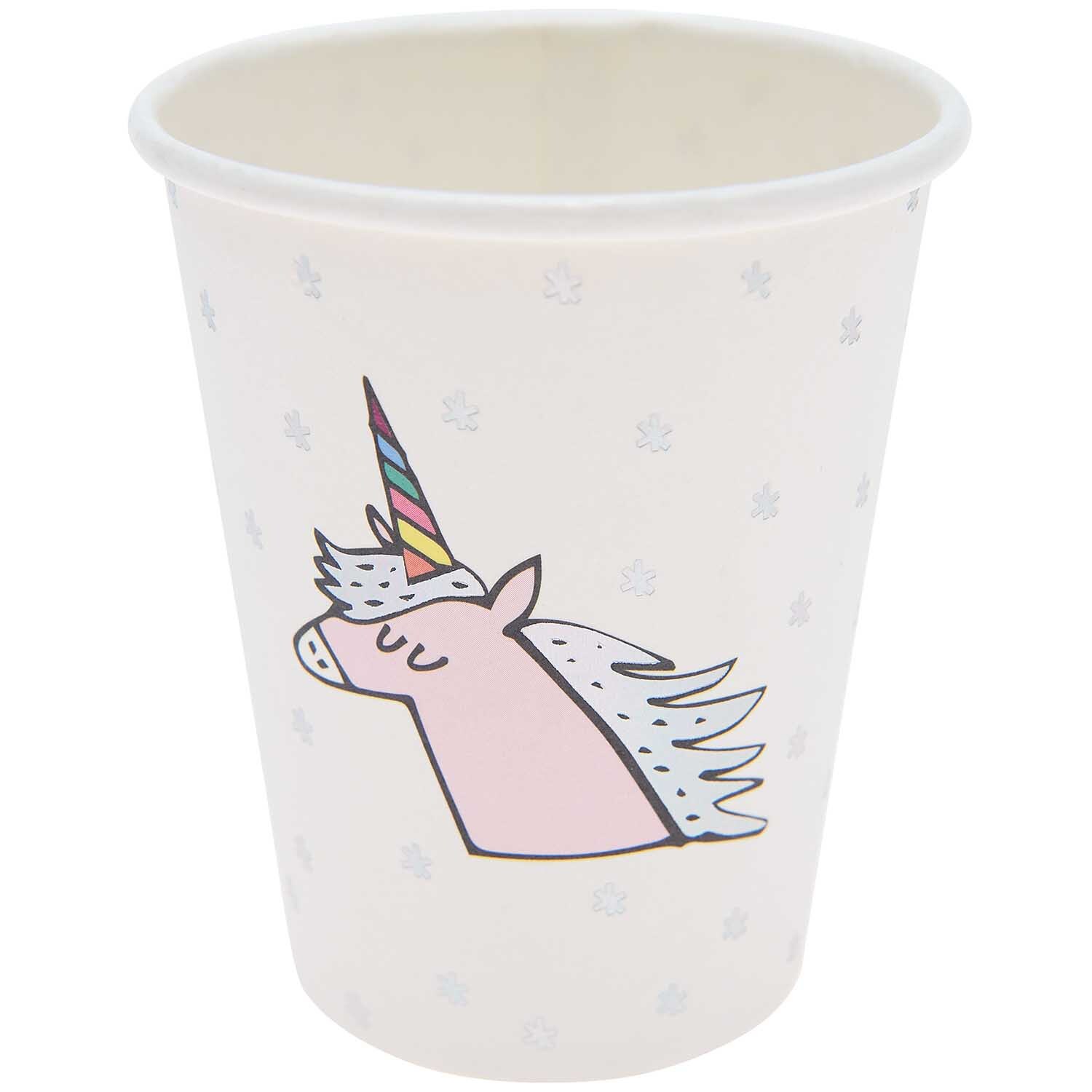 Pappbecher Einhorn 200ml 12 Stück