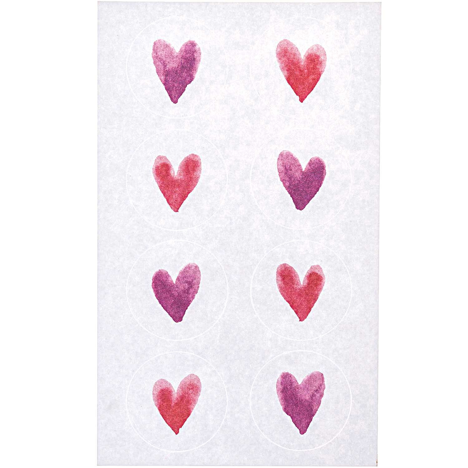 Paper Poetry Sticker It must be love Herzen aquarell 4 Blatt