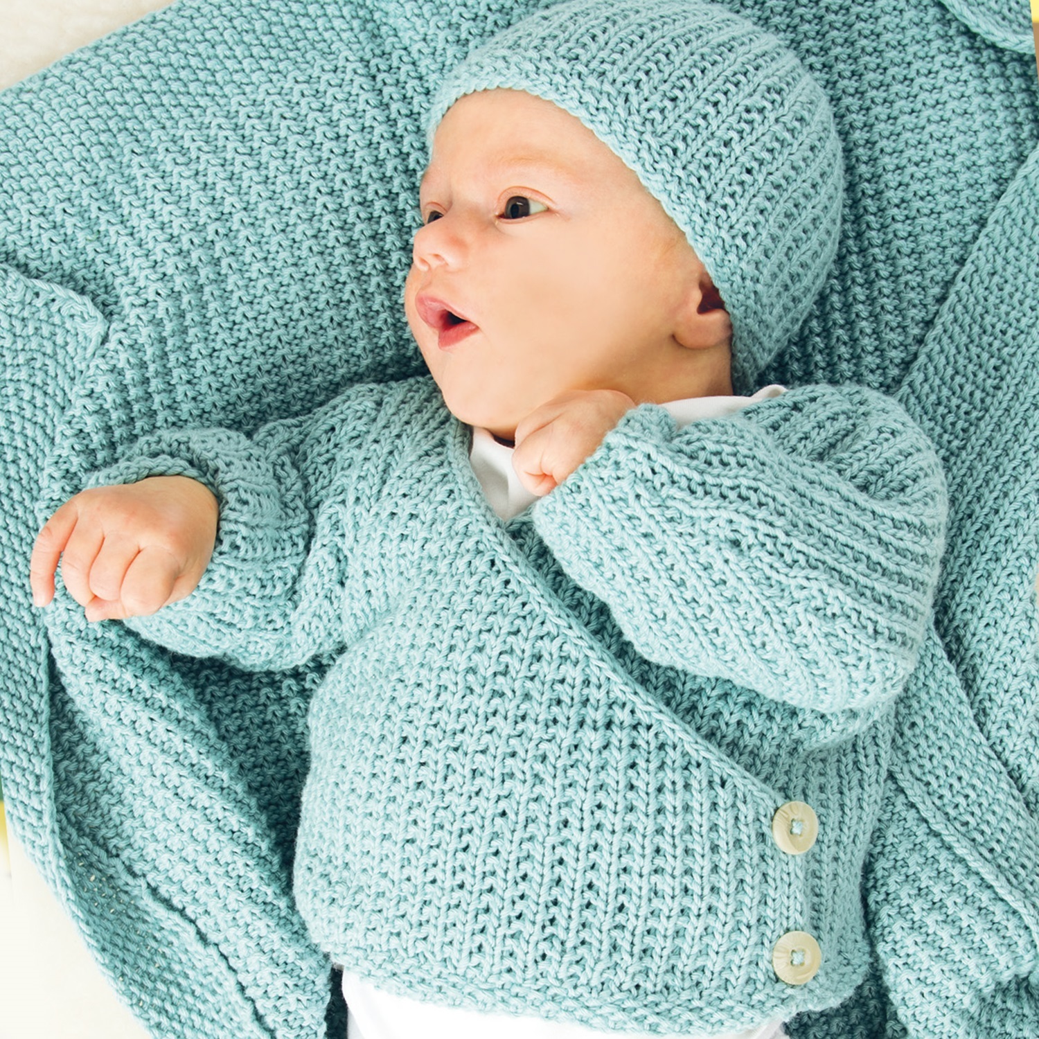 Strickanleitung Baby-Jacke mit Knöpfen