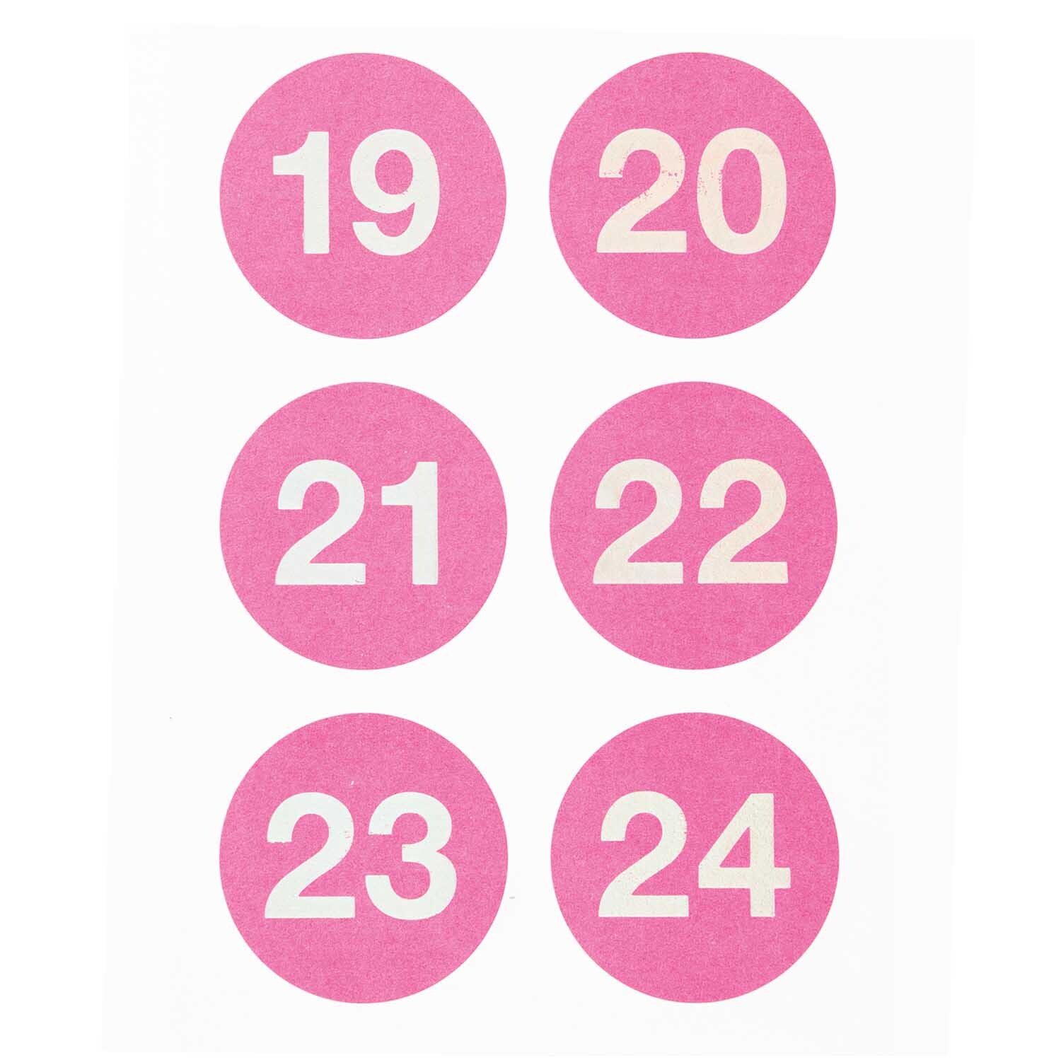 Paper Poetry Adventskalender Sticker Zahlen 1-24