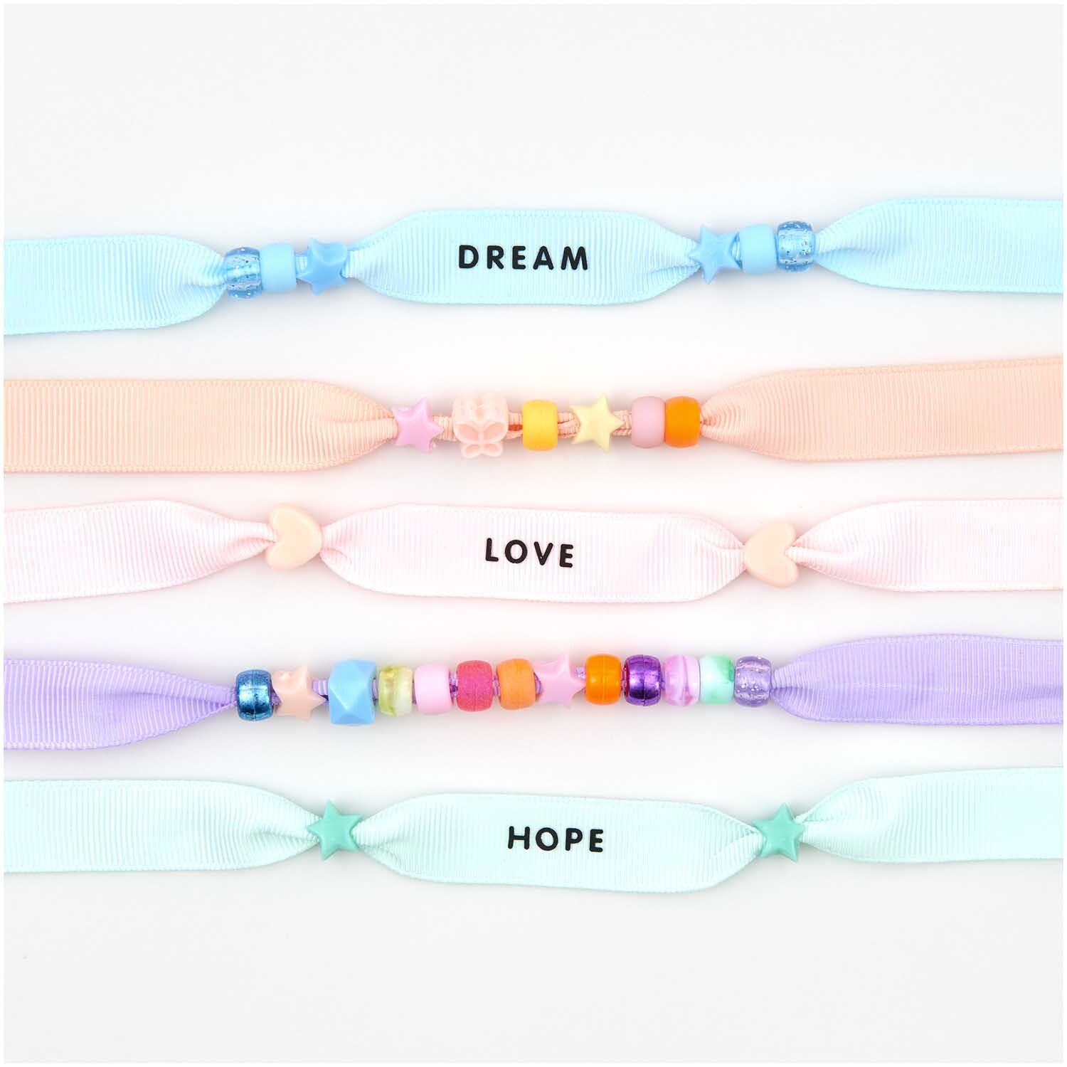 itoshii - Ponii Beads Ripsband Armbänder pastell 