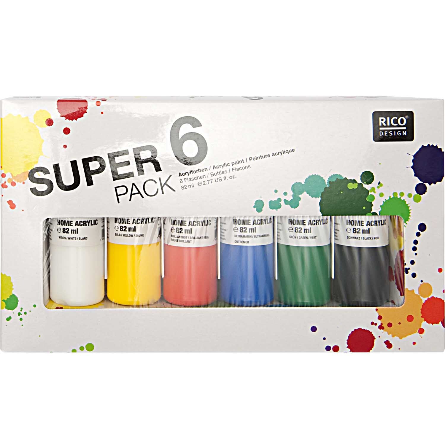 Super 6 Pack Home Acrylic 6x82ml