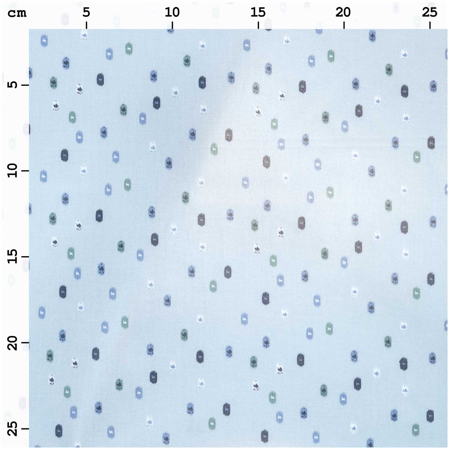 Druckstoff grafische Punkte hellblau 140cm beschichtet