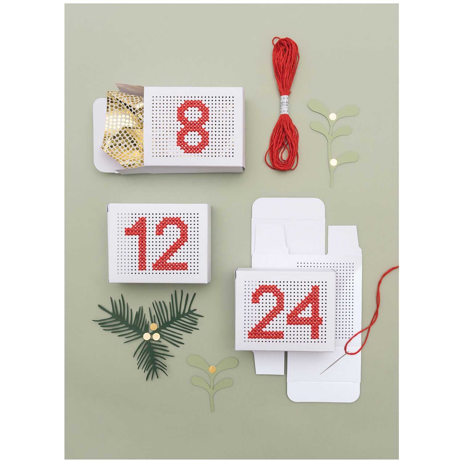 Paper Poetry Adventskalender Boxen zum Besticken