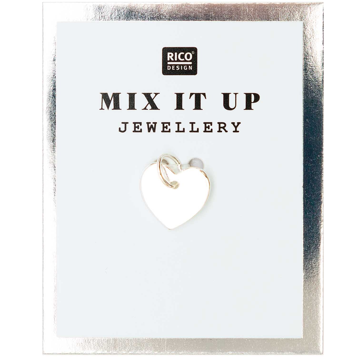 Mix it Up - Jewellery Anhänger Herz silber 10x9mm