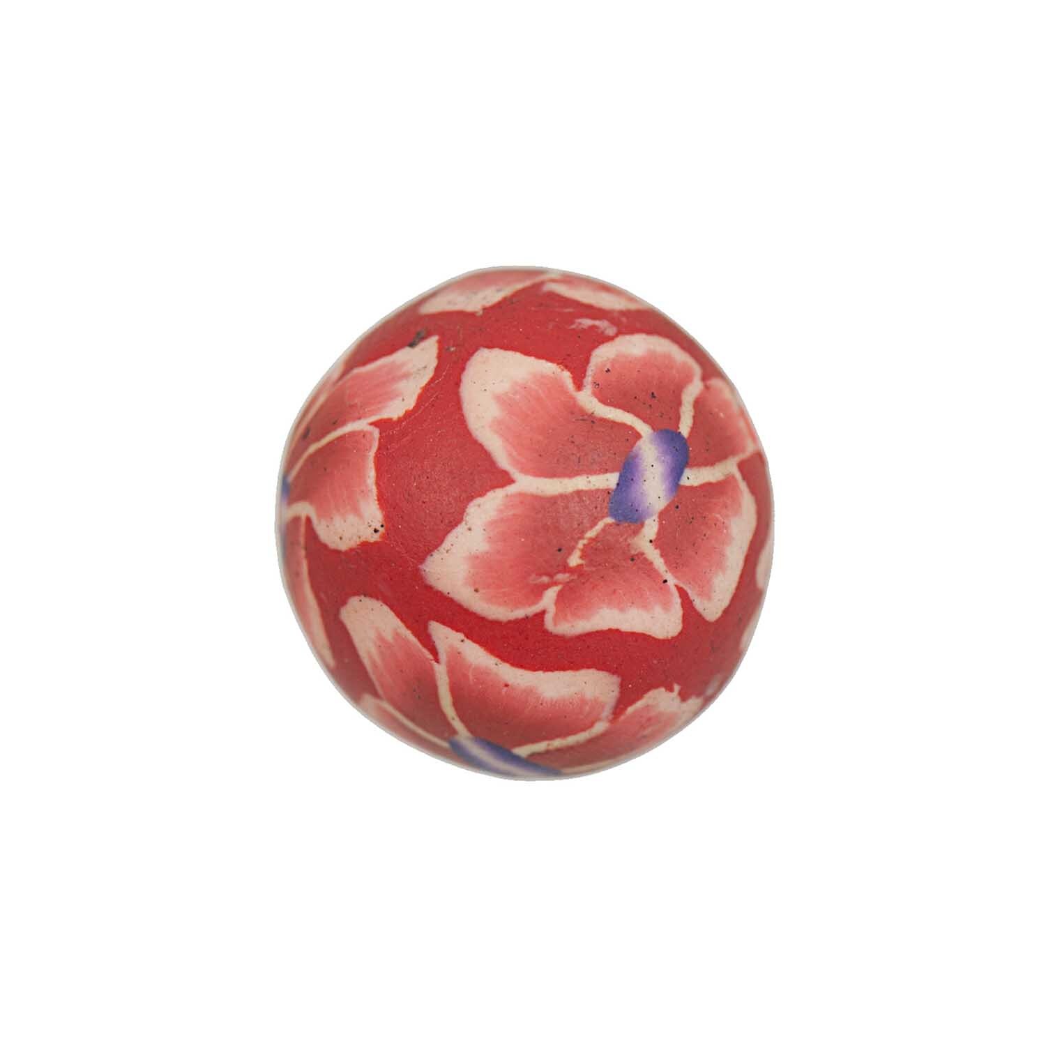 Kugel Blumen rot 17mm 4 Stück