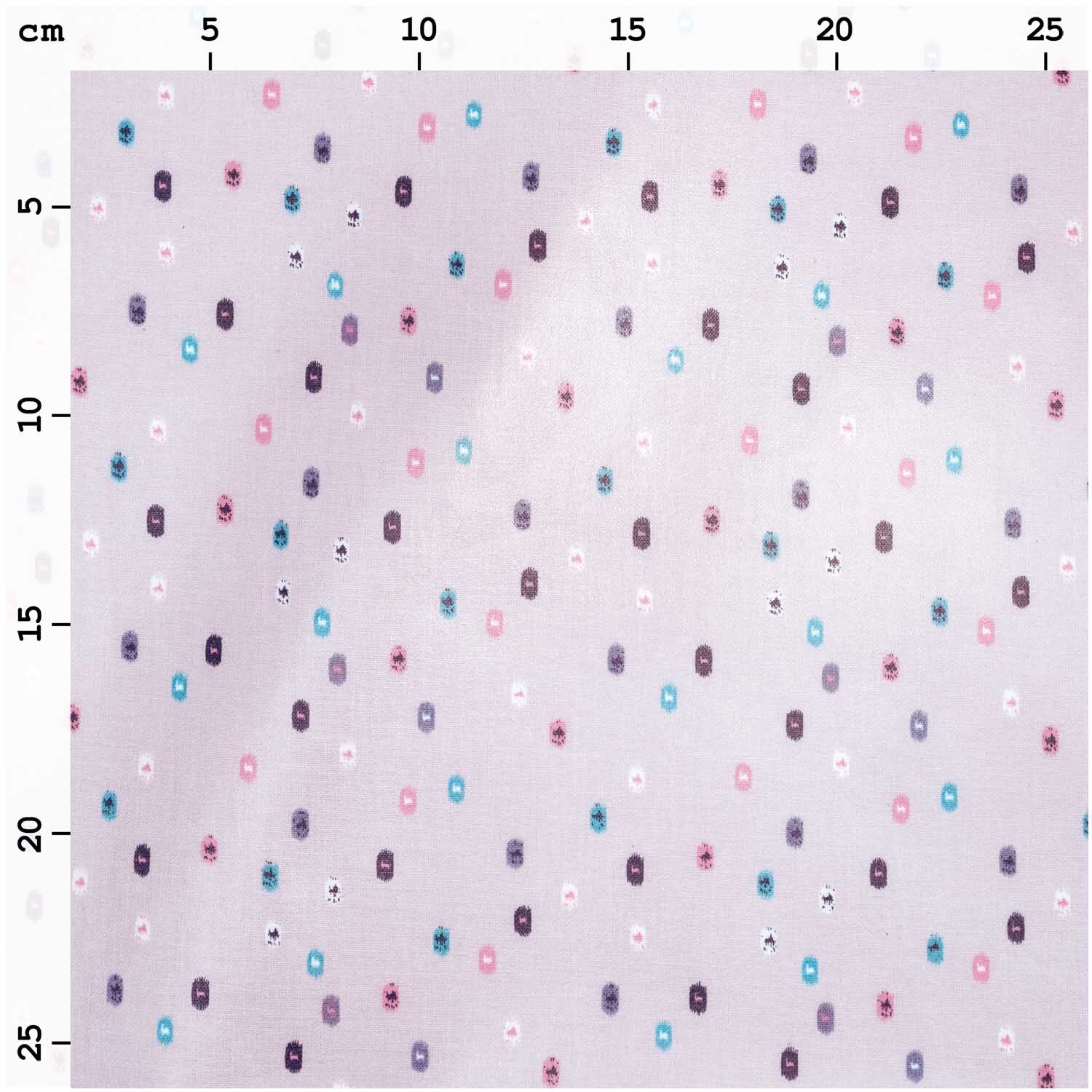 Druckstoff grafische Punkte flieder 140cm beschichtet