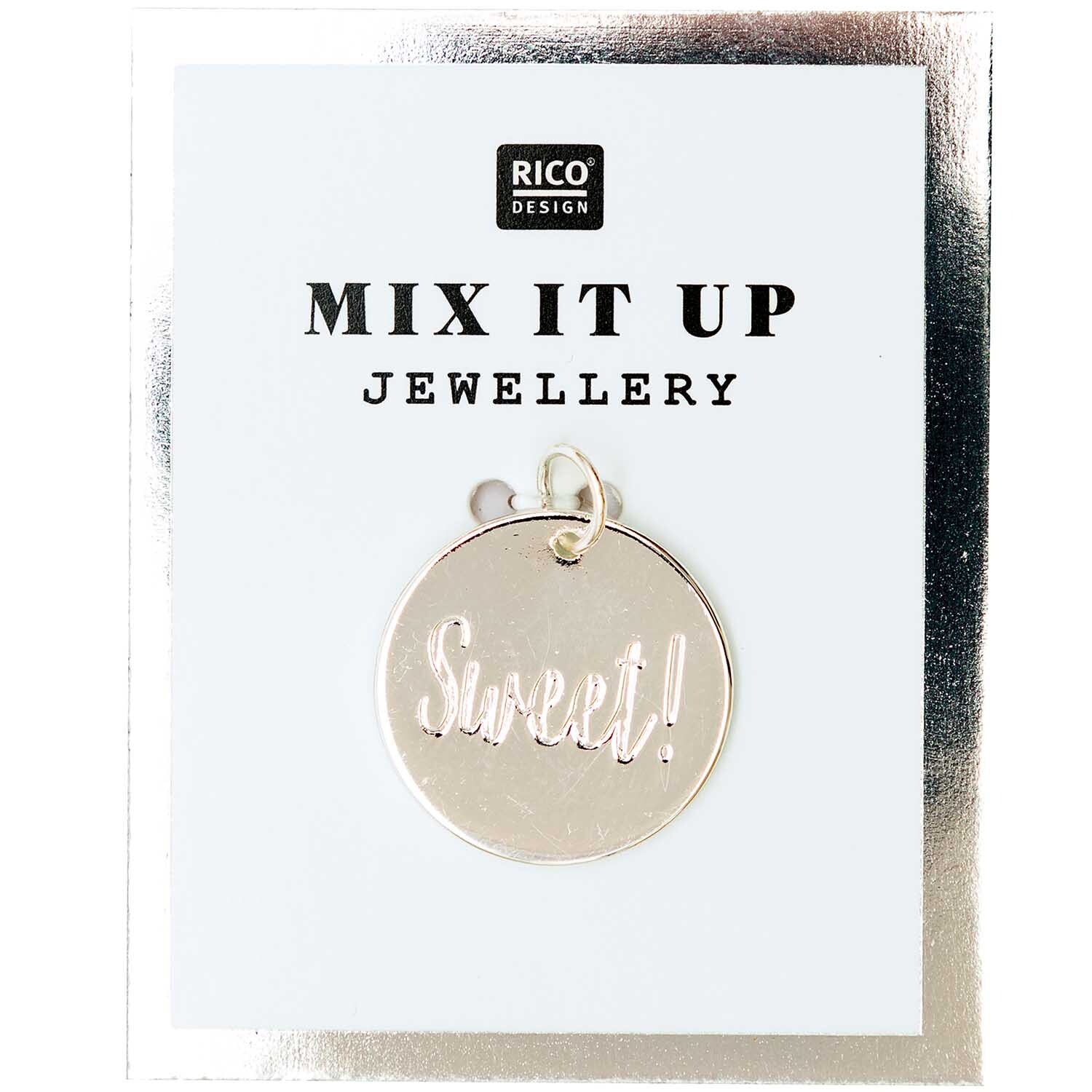 Mix it Up - Jewellery Anhänger Scheibe Sweet silber Ø17mm