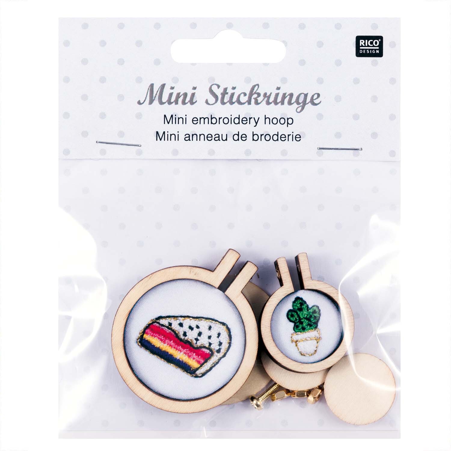 Stickringe mini rund 2 Stück