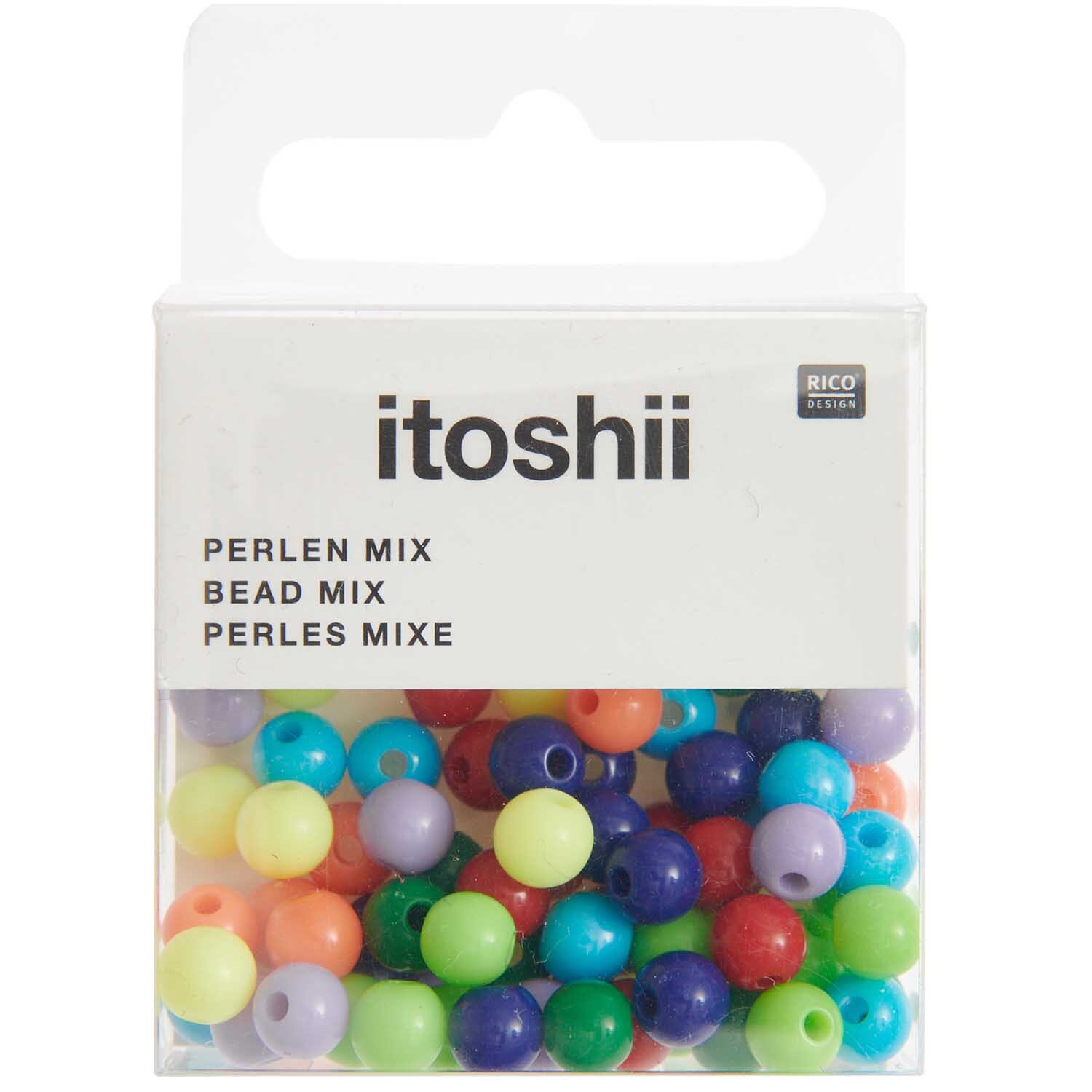 itoshii Kunststoffperlen rainbow classic Mix 6mm 80 Stück