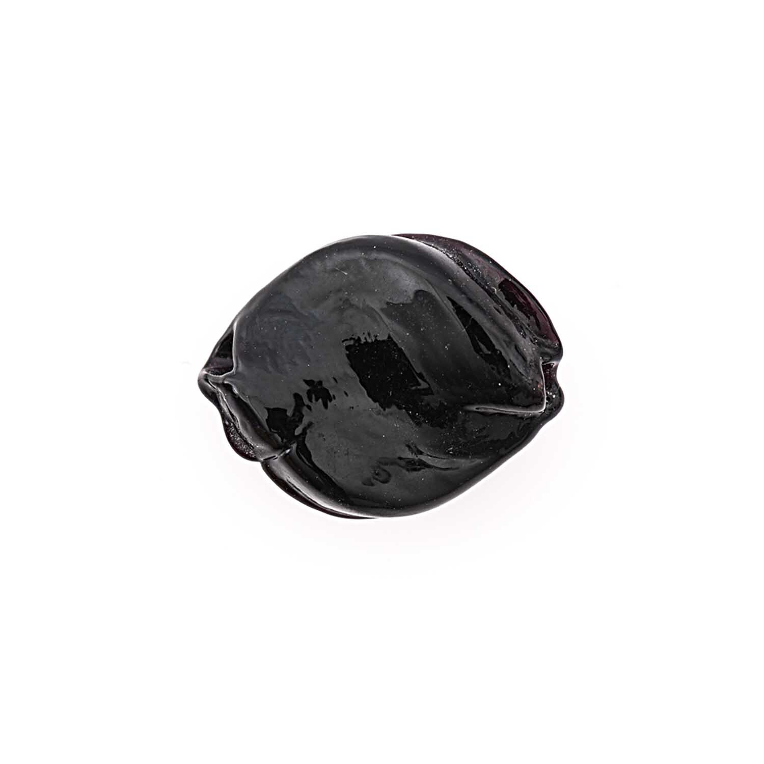 Welle schwarz 16x15mm Glas 4 Stück