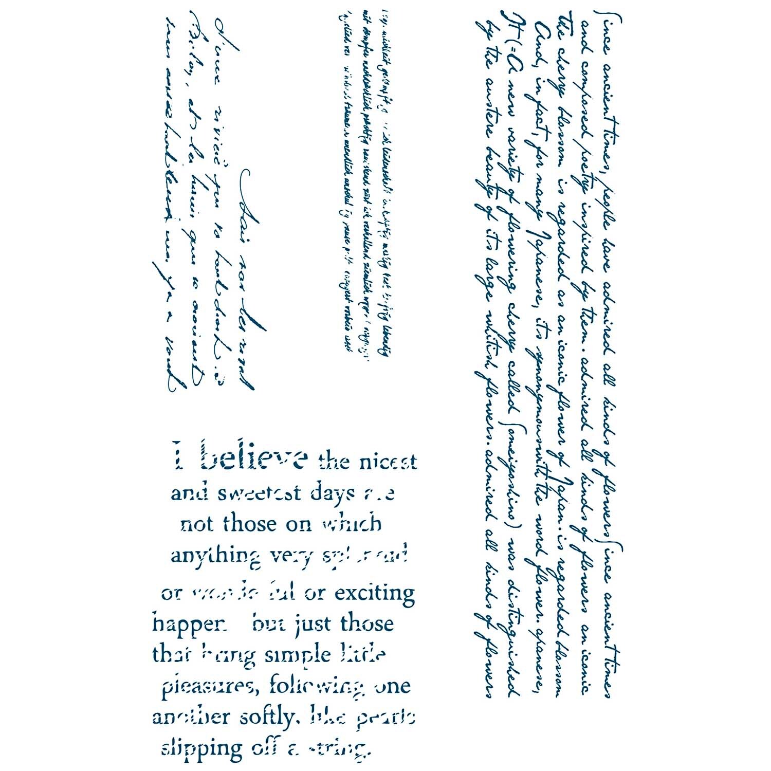 Paper Poetry Silikonstempel Hintergrundtext 4 Motive