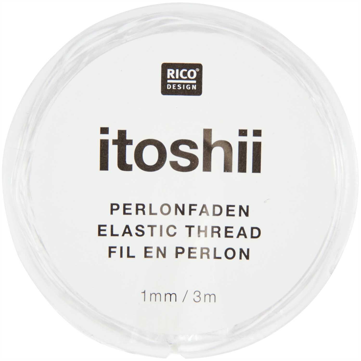 itoshii Perlonfaden elastisch transparent 1mm 3m