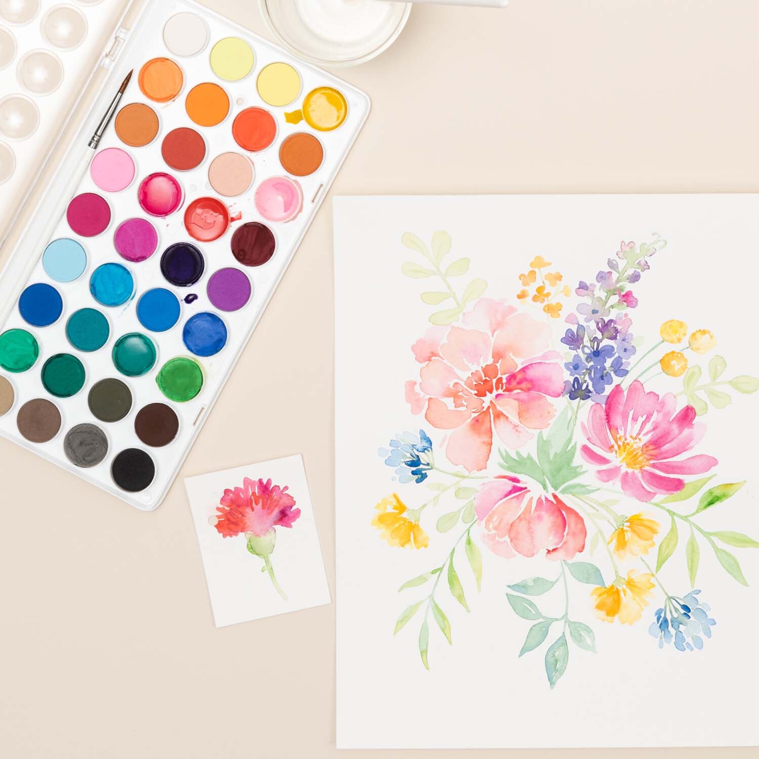 Anleitung Floral Watercoloring