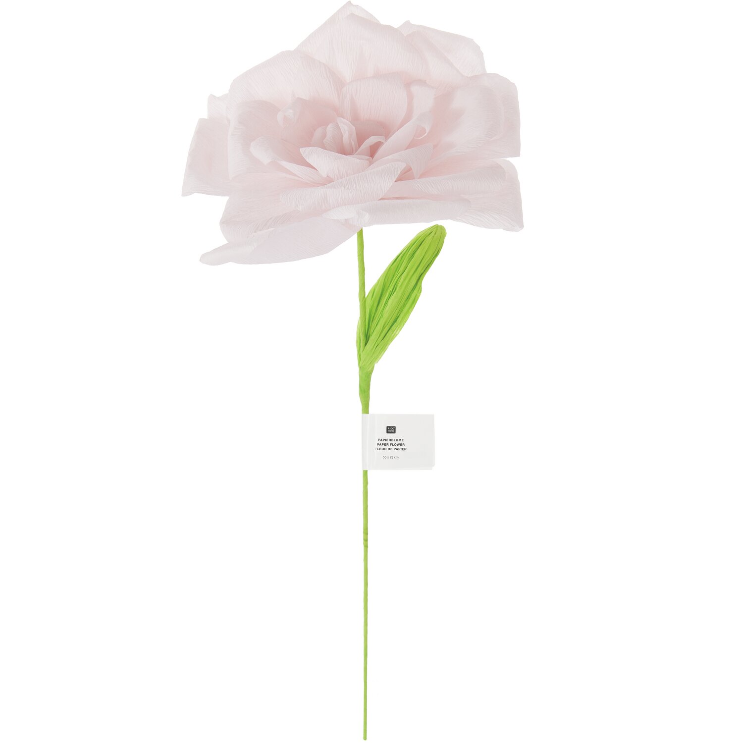 Papierblume Edelrose Rosé