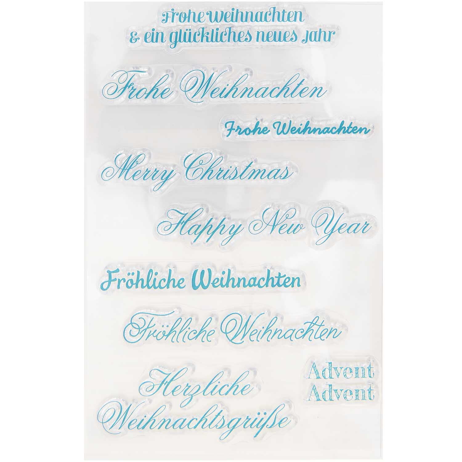 Paper Poetry Silikonstempel Schriften Weihnachten 9 Motive