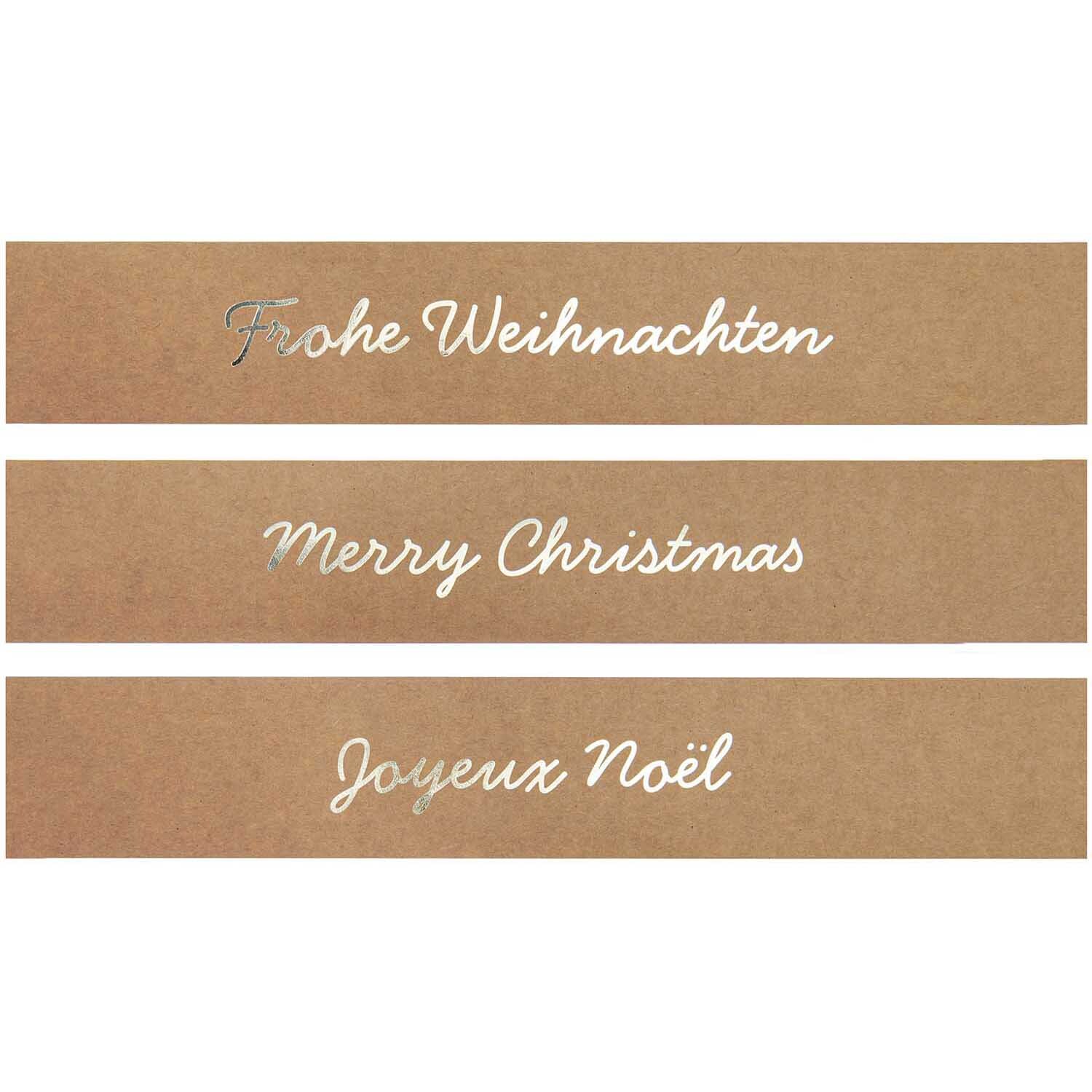 Paper Poetry Papierstreifen weihnachtlich 7x42cm 3 Stück