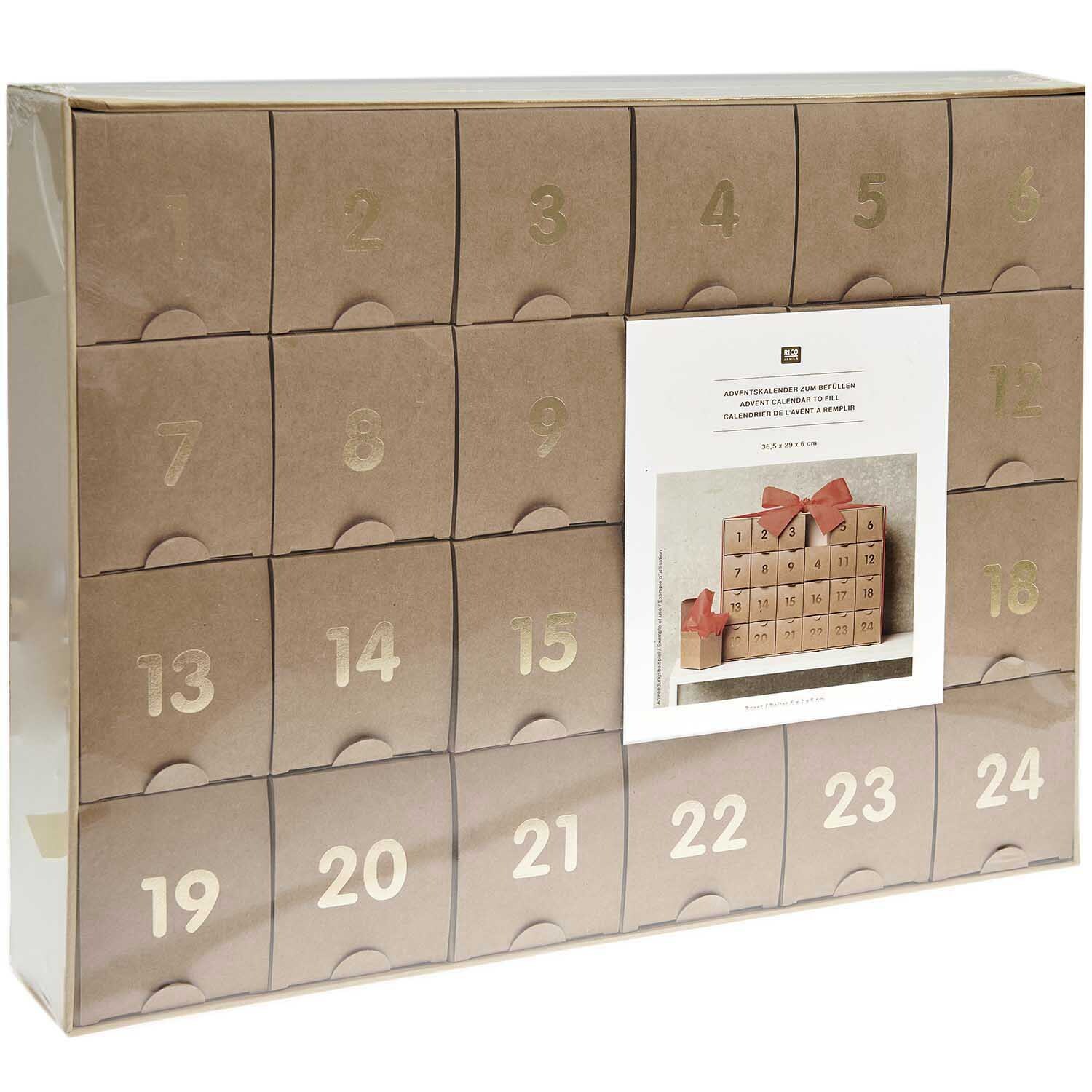 Adventskalender zum Befüllen 36,5x29x6cm