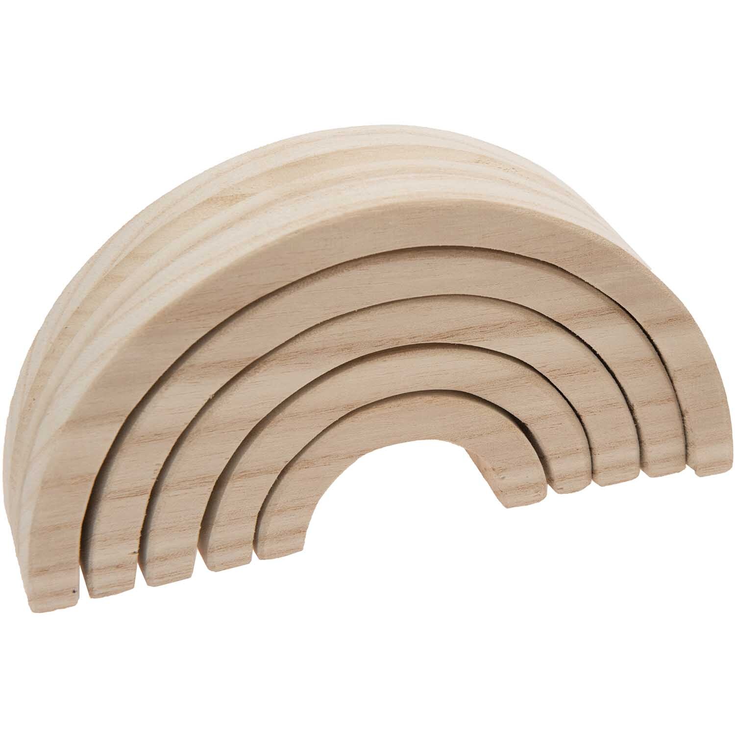 Holz-Regenbogen 18x9x5cm 5teilig