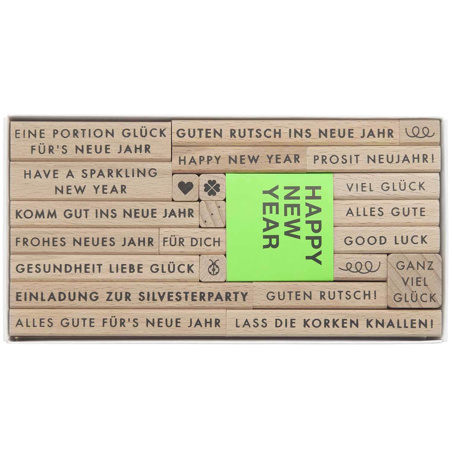 Paper Poetry Stempelset Happy New Year 24teilig