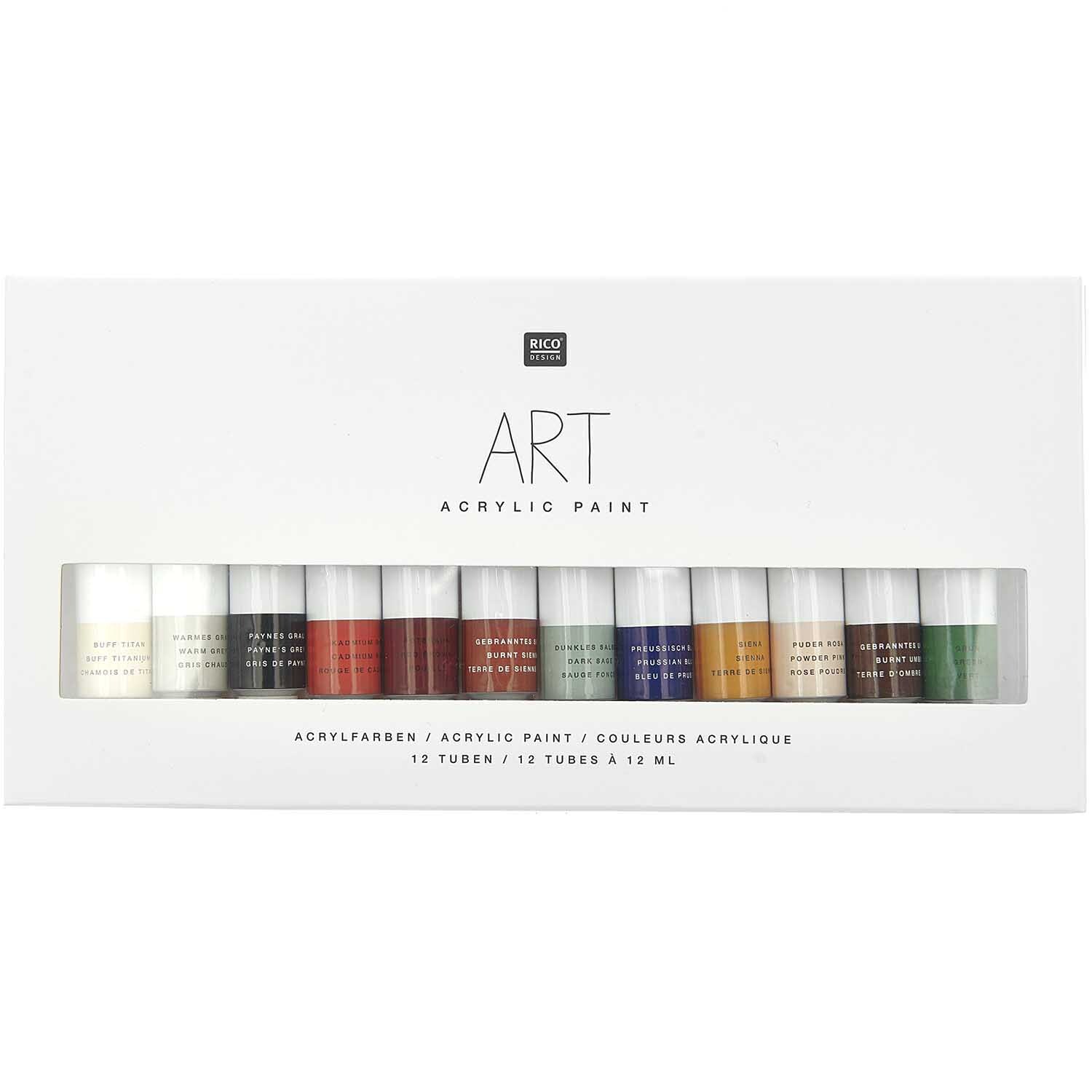 ART Künstler Acrylfarben-Set Erdfarben 12x12ml