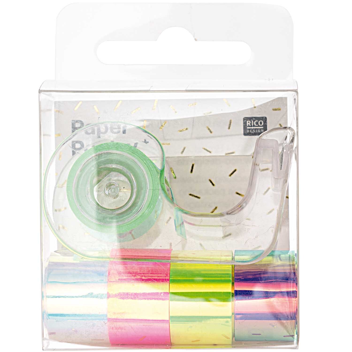 Paper Poetry Mini-Mirror Rainbow Tape Set Regenbogen 12mm 1,8m 5-teilig