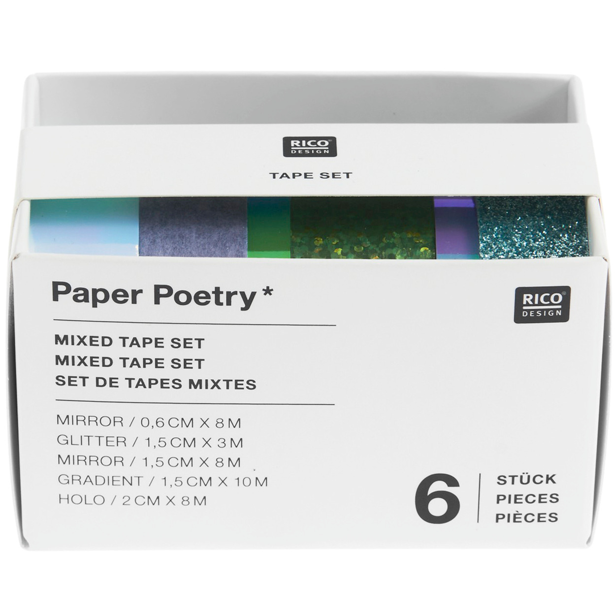 Paper Poetry Mixed Tape Set Grün/Blau