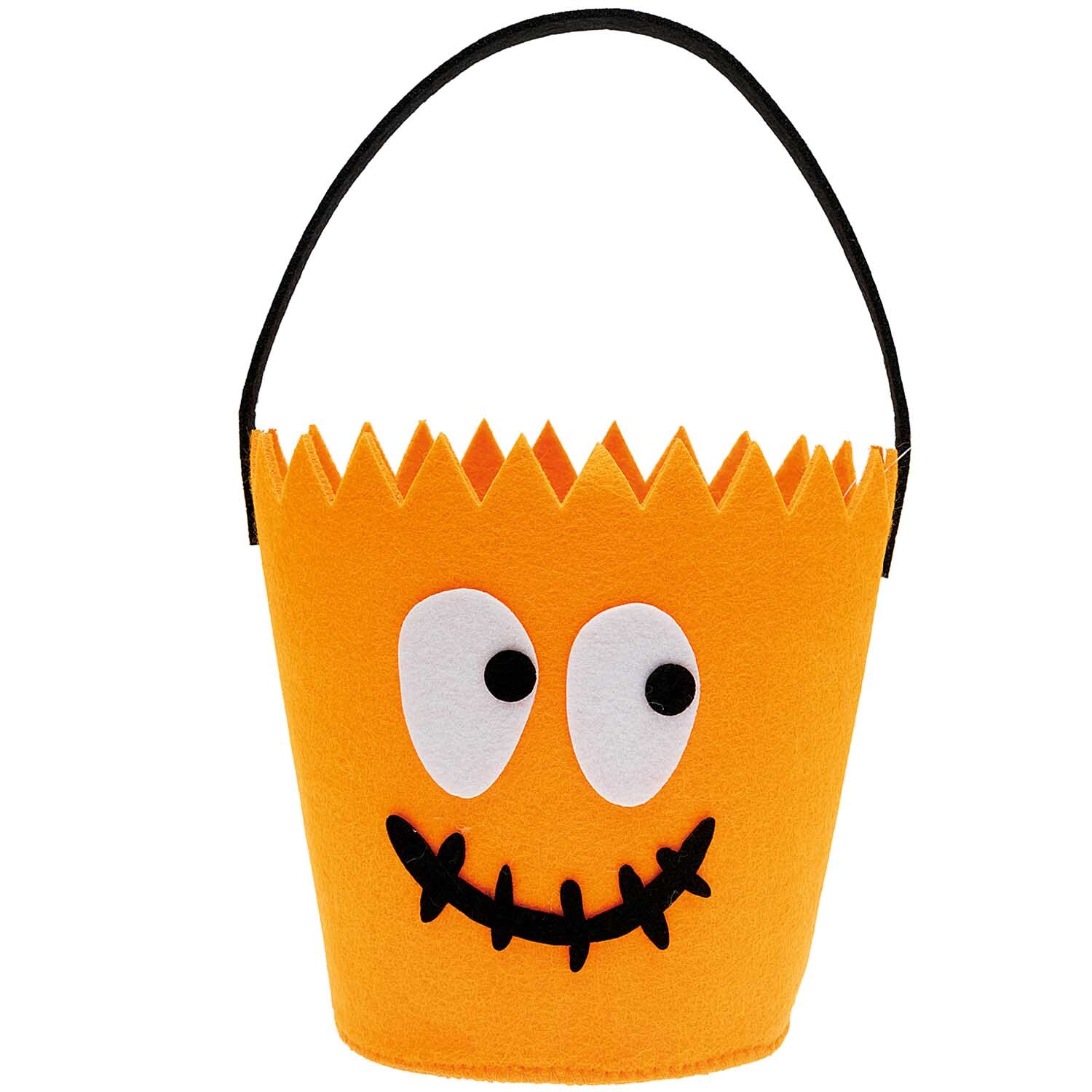 Halloween Filzkorb orange 17x18cm