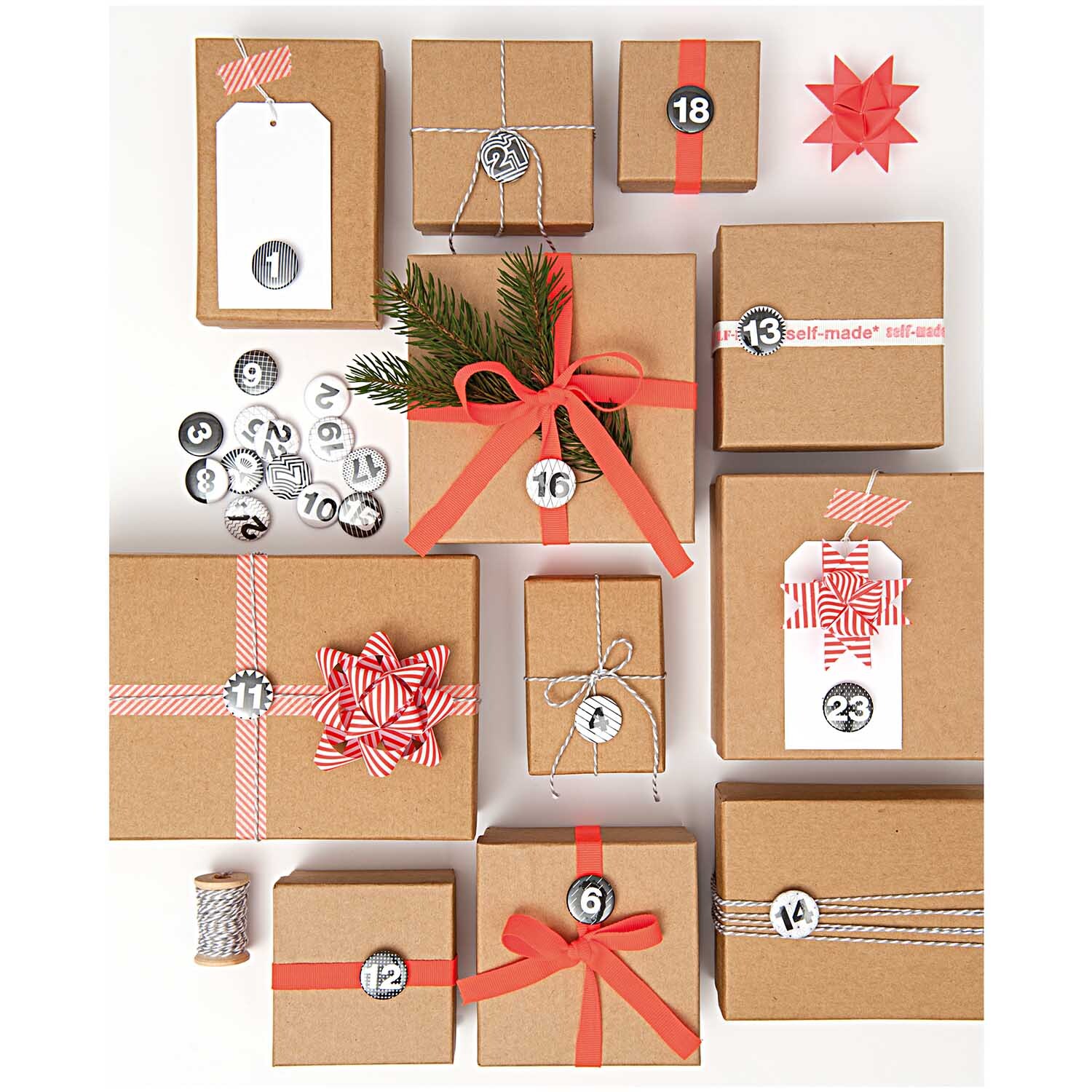 Paper Poetry Adventskalender Boxen Set 24teilig