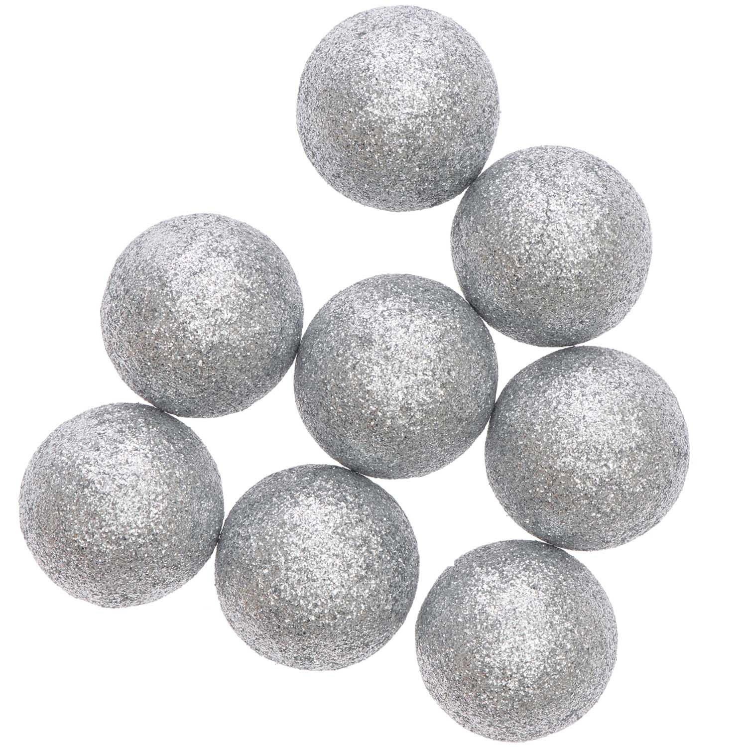 Glitterkugeln silber