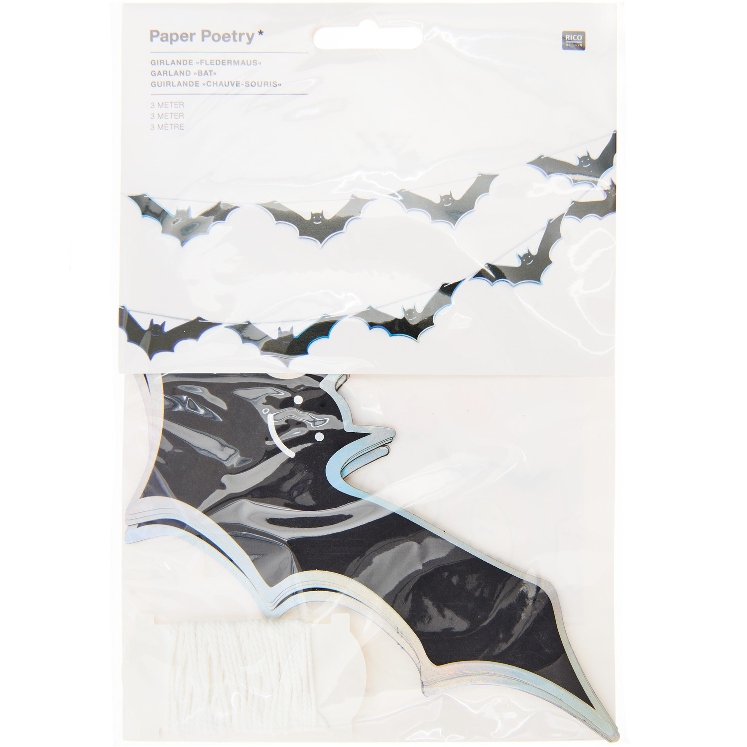 Paper Poetry Girlande Halloween Fledermaus 3m