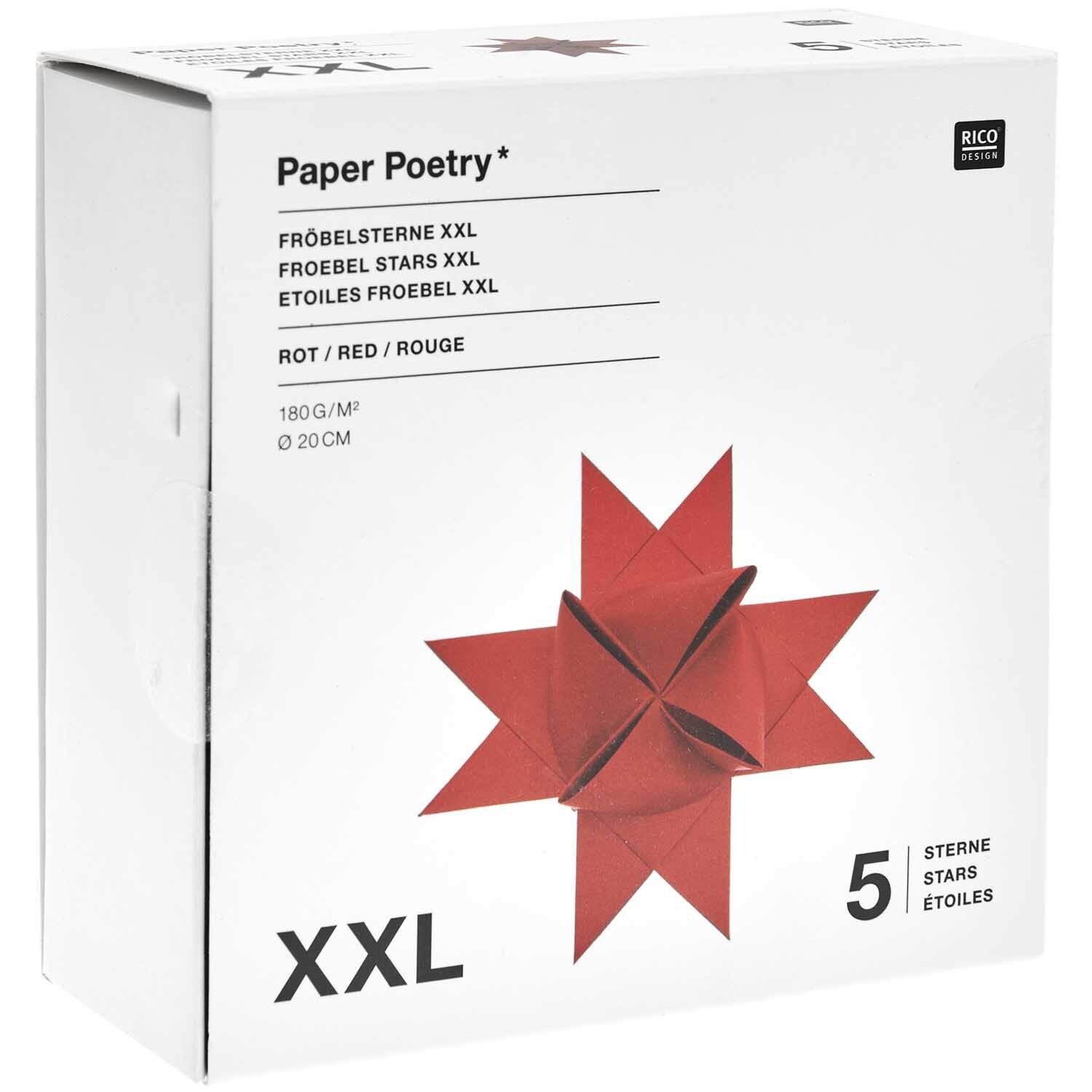 Paper Poetry Fröbelstreifen XXL 180g/m2 20 Stück