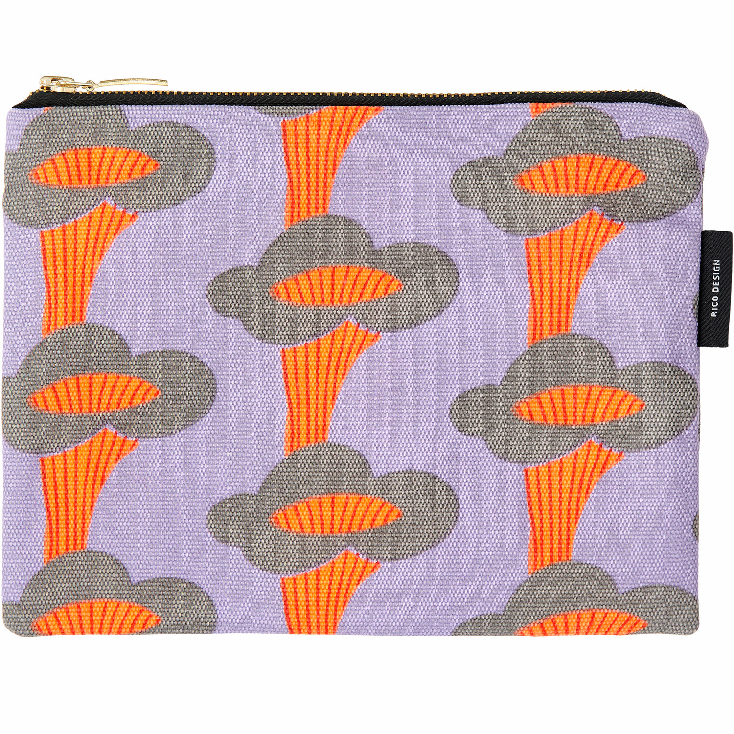 Canvas-Pouches Pfifferlinge Neon Flieder