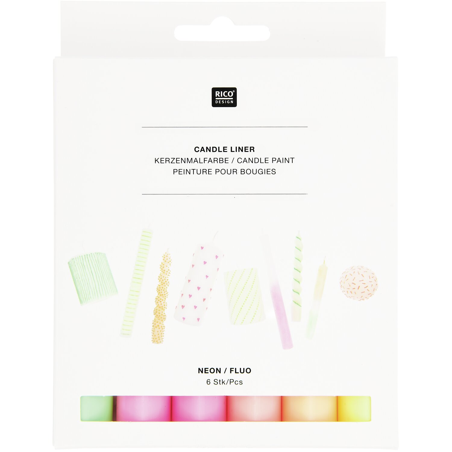 Candle Liner Kerzenmalfarbe Set Neon 